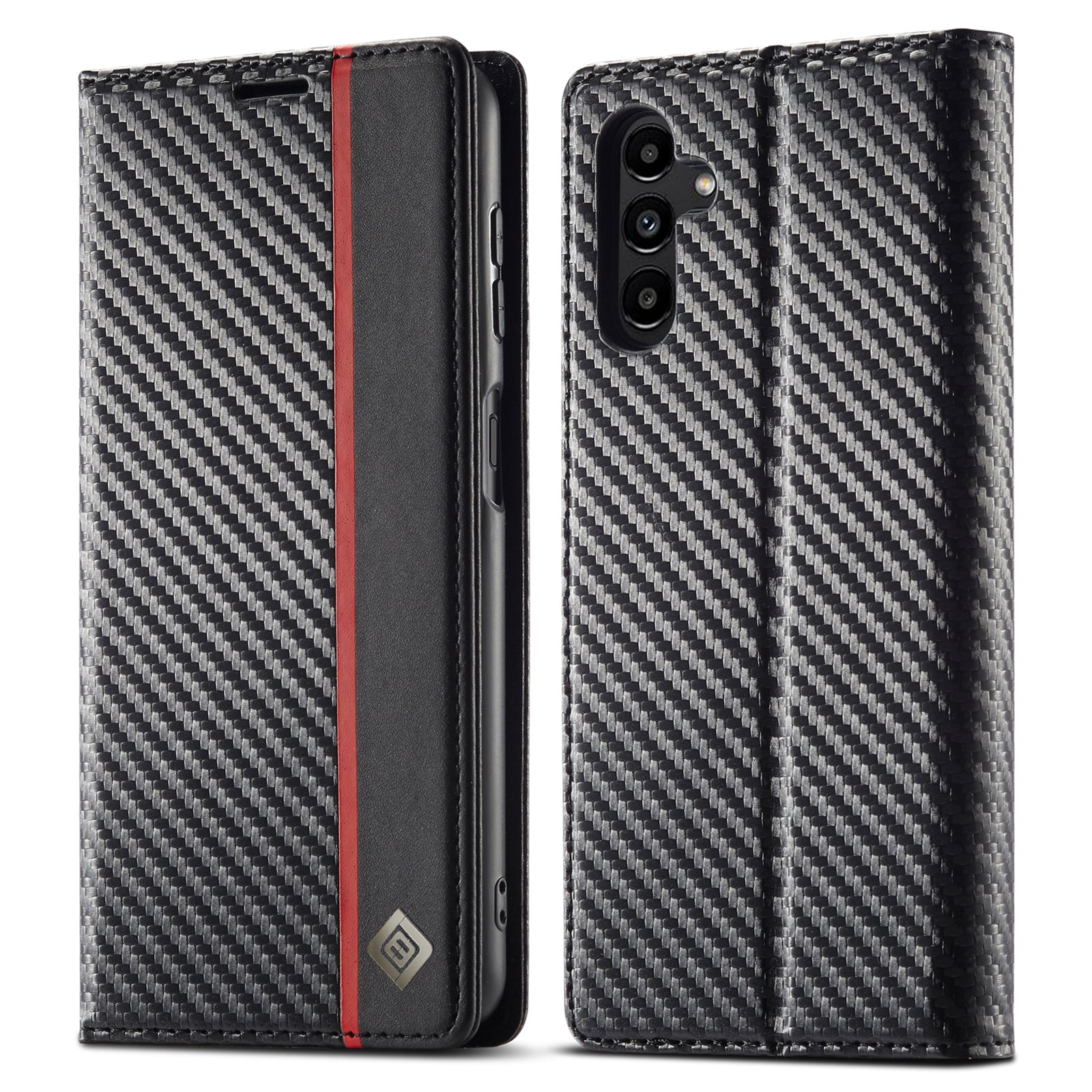 LC.IMEEKE for Samsung Galaxy A34 5G Shockproof Carbon Fiber Texture Phone Wallet Case PU Leather Stand Phone Cover LC.IMEEKE for Samsung Galaxy A34 5G Shockproof Carbon Fiber Texture Phone Wallet Case PU Leather Stand Phone Cover